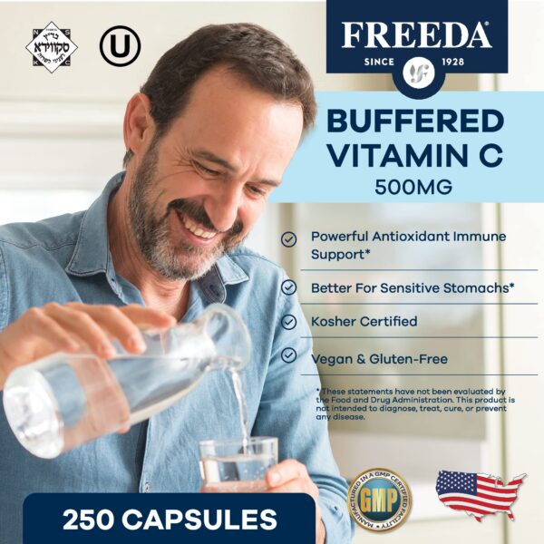 Suplemento vitamina C Freeda 500mg para sistema inmunológico