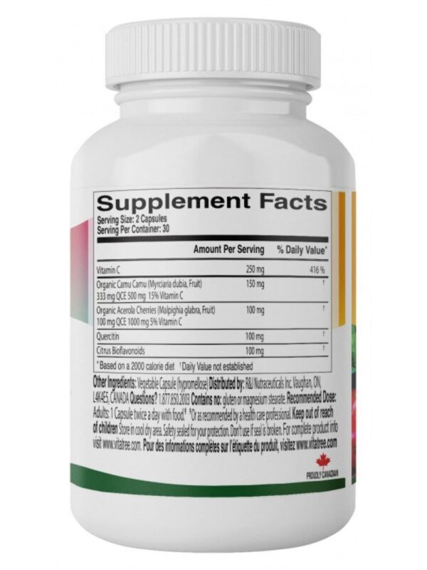 Version 1.0.0 Suplemento orgánico de vitamina C Vitatree con Acerola y Camu Camu