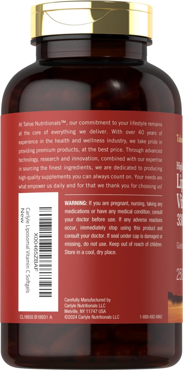 Suplemento vitamina C Tahoe Nutritionals liposomal 250 cápsulas