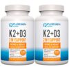 Suplemento Vitamina D3 5000 UI y K2 MK7 Puregen Labs 240 cápsulas