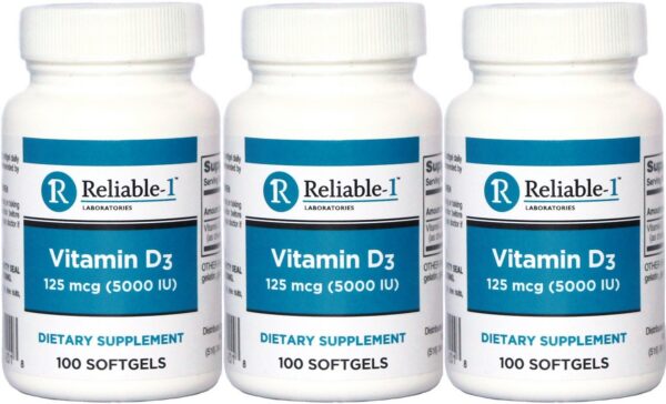 Suplemento vitamina d3 5000 ui softgels Reliable 1