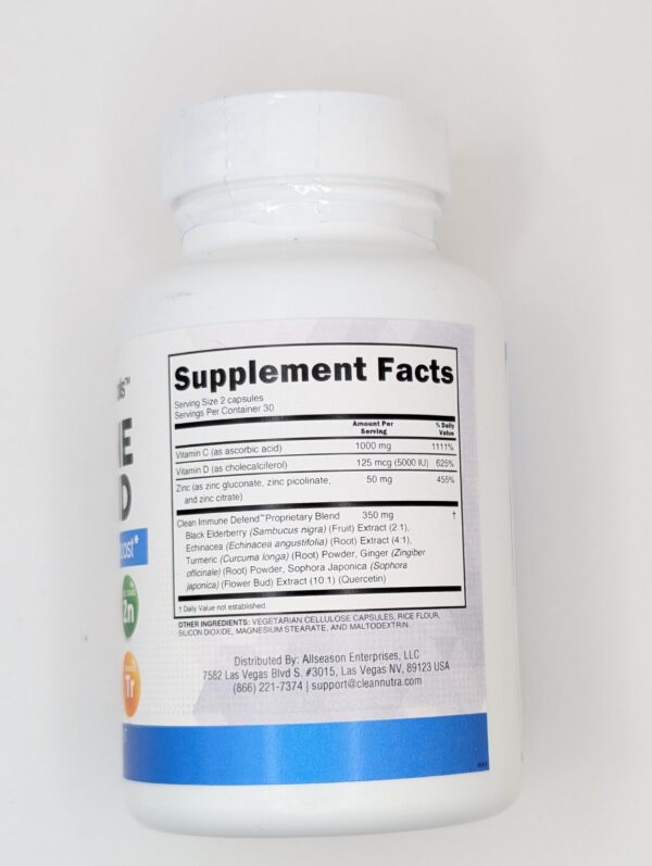 Suplemento con Vitamina D3 5000 IU Clean Nutraceuticals 60 cápsulas