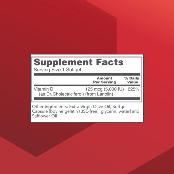 Suplemento vitamina d3 alta potencia cápsulas blandas envase lateral