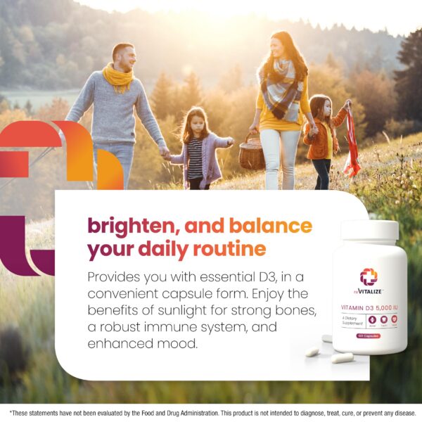 Suplemento de vitamina d3 cápsulas para bienestar