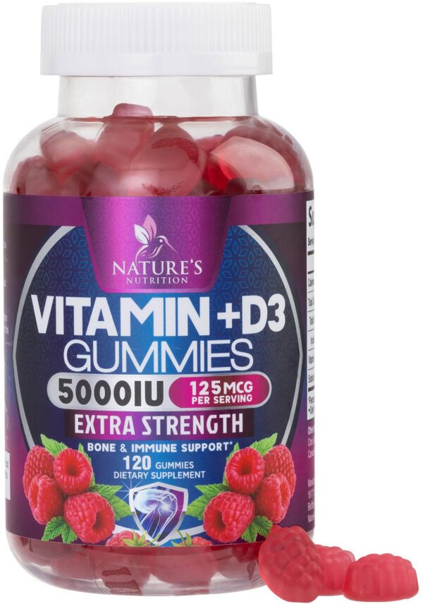 Suplemento vitamina d3 gominolas 5000 ui Nature's Nutrition