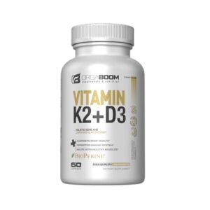 Suplemento vitamina d3 k2 con calcio 60 cápsulas orgaboom