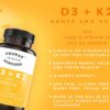 Suplemento vitamina D3 K2 con MCT para salud ósea y coronaria