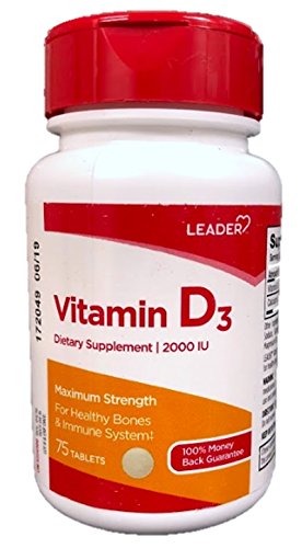 Suplemento Vitamina D3 LEADER paquete 4 frascos
