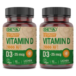 Version 1.0.0 Suplemento Vegano Vitamina D3 DEVA paquetede 90 tabletas pequeñas