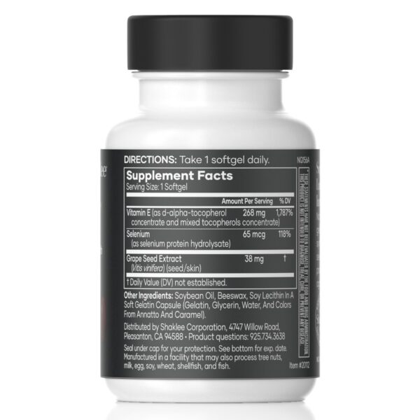 Suplemento Vitamina E 400 UI Shaklee con selenio