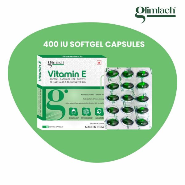 Suplemento vitamina e glimlach para rostro brillante 15 cápsulas