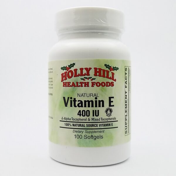 Suplemento vitamina e holly hill 400 ui 100 cápsulas blandas