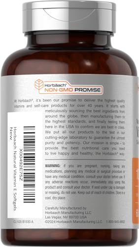 Suplemento vitamina E Horbäach fórmula de alta potencia 671 mg