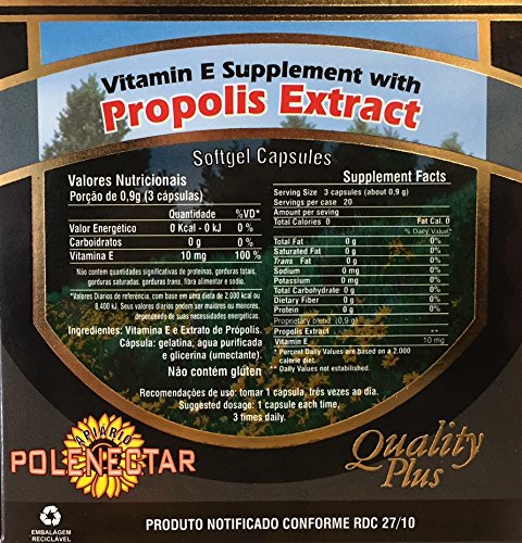 Version 1.0.0 Suplemento vitamina E con propóleo cápsulas blandas Polenectar