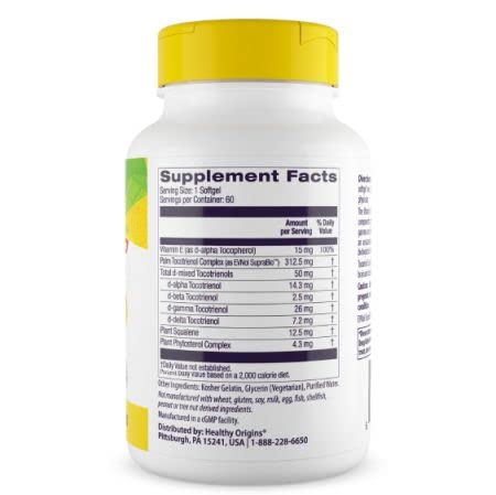 Suplemento vitamina e tocotrienoles apoyo salud cardiovascular