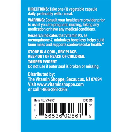 Suplemento de vitamina K2 100 mcg The Vitamin Shoppe