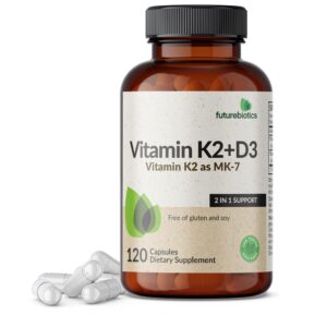 Version 1.0.0 suplemento vitamina k2 y d3 futurebiotics botella