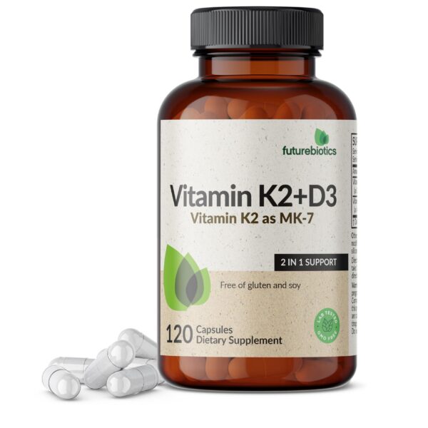Version 1.0.0 suplemento vitamina k2 y d3 futurebiotics botella