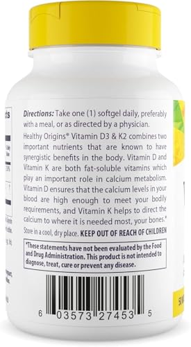 Suplemento vitamina K2 para fortaleza ósea Healthy Origins