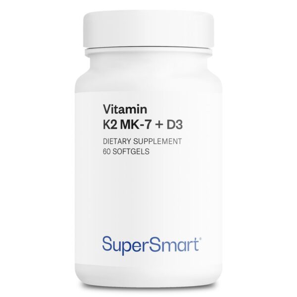 Suplemento vitamina k2 mk7 d3 supersmart 60 cápsulas blandas
