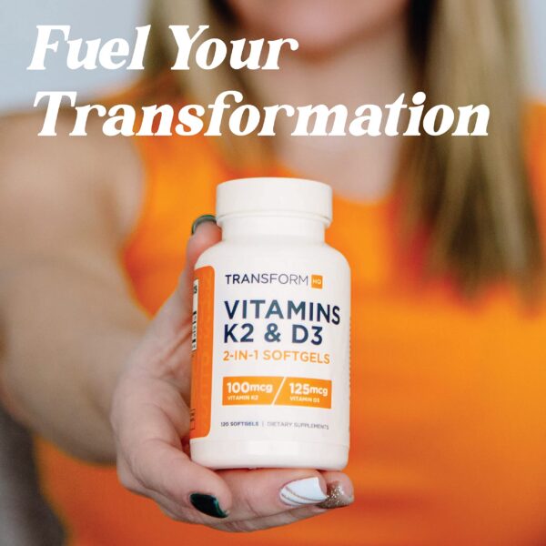 Suplemento vitamina K2 MK7 y D3 TransformHQ 120 cápsulas