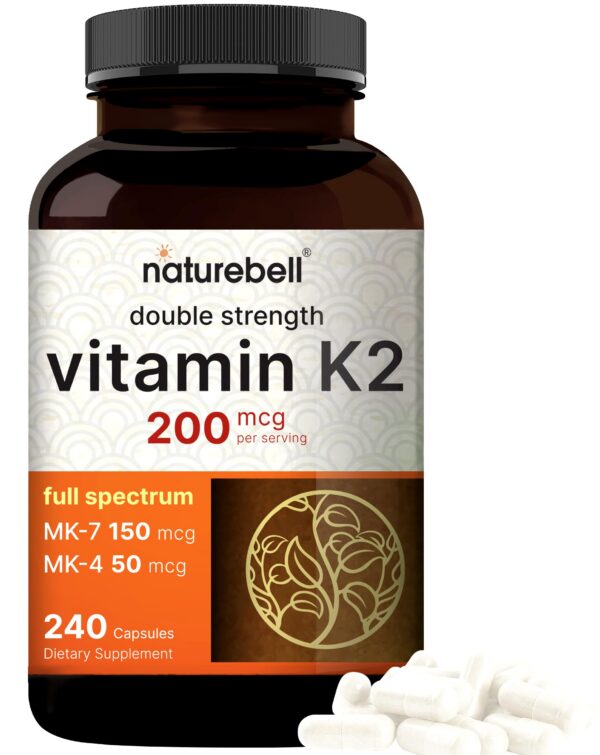 Version 1.0.0 Suplemento vitamina k2 naturebell 240 cápsulas salud huesos corazón