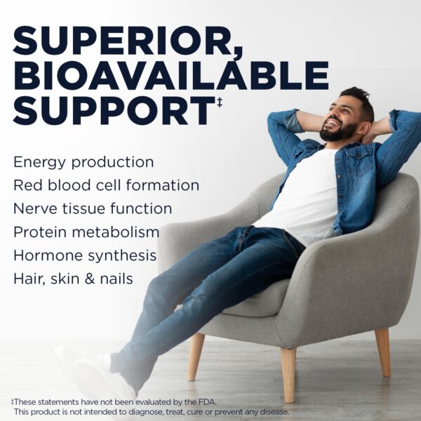 Suplemento de vitaminas B KAL sabor cacao menta 60 cápsulas