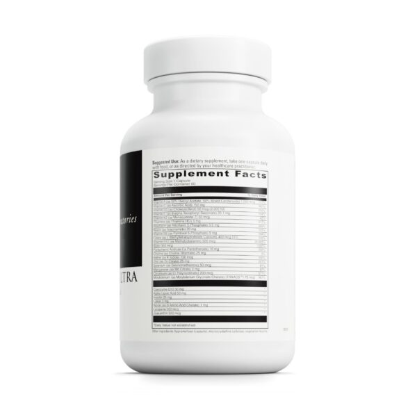 Envase de suplemento con vitaminas B y minerales para salud ósea