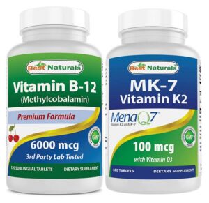 Suplemento Vitaminas Best Naturals B12 K2 MK7 D3