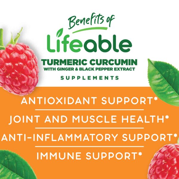 Suplemento vitamínico Lifeable para niños con cúrcuma y hierro
