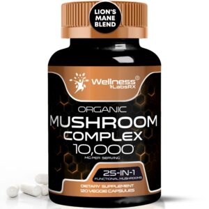 Suplemento WELLNESS LABSRX cápsulas extracto 25 hongos 120 unidades