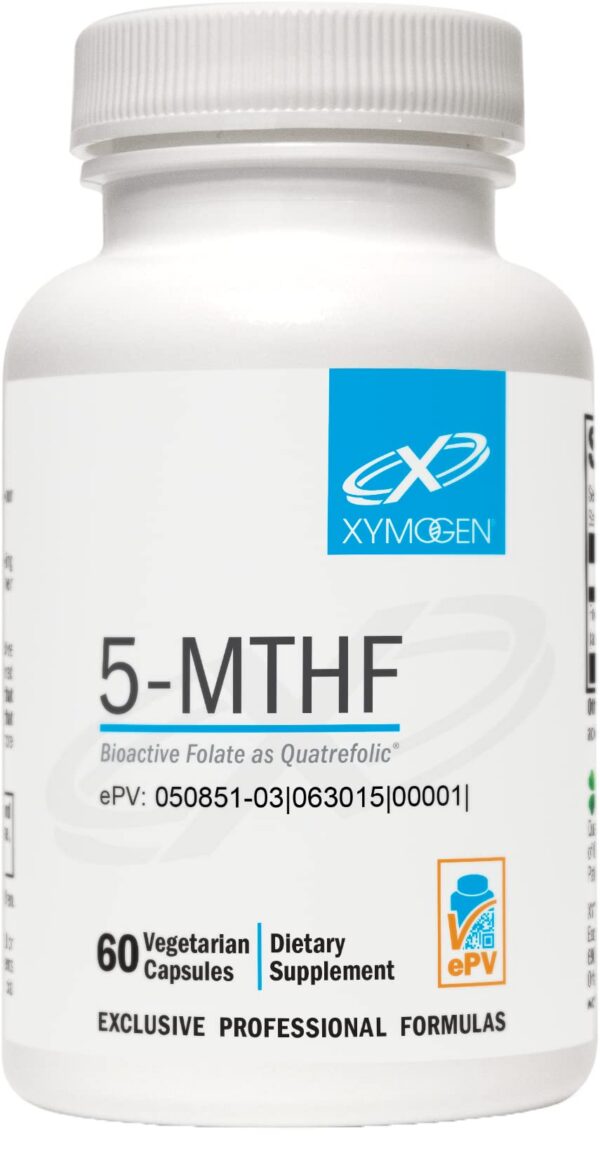 Suplemento XYMOGEN 5 MTHF folato bioactivo 3400 mcg