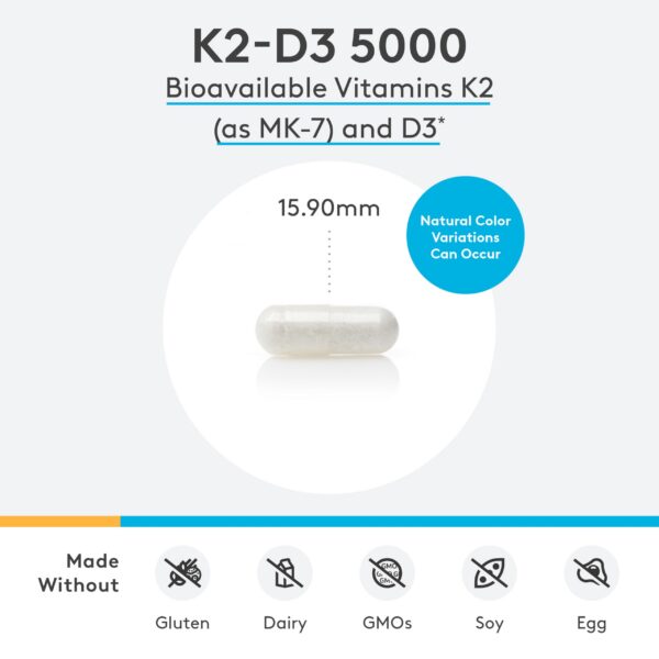 Version 1.0.0 Suplemento XYMOGEN K2 D3 para salud cardiovascular y ósea 5000 UI