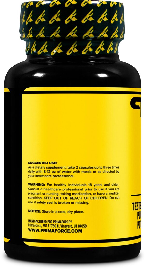 Suplemento Yohimbina HCl 2.5 mg por cápsula PrimaForce presentación