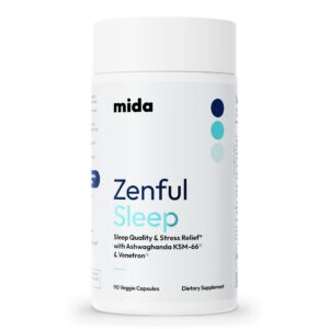 Suplemento Zenful Sleep Mida Health con Ashwagandha y magnesio