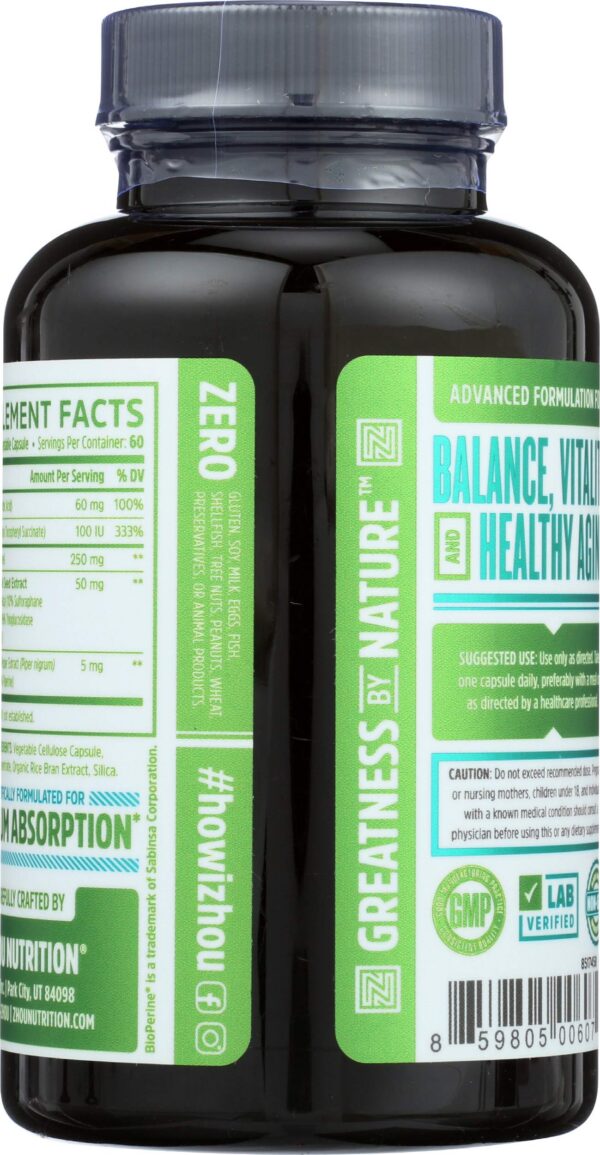 Suplemento ZHOU Nutrition Dim Active cápsulas vista lateral