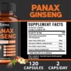 Suplemento Zolotus panax ginseng caja posterior