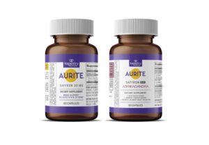 Suplementos Aurite azafrán y ashwagandha manejo estrés