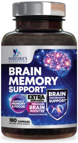 Suplementos cerebrales Nature's Nutrition para memoria
