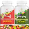 Tabletas de suplementos de frutas y verduras 2000 mg de alta potencia