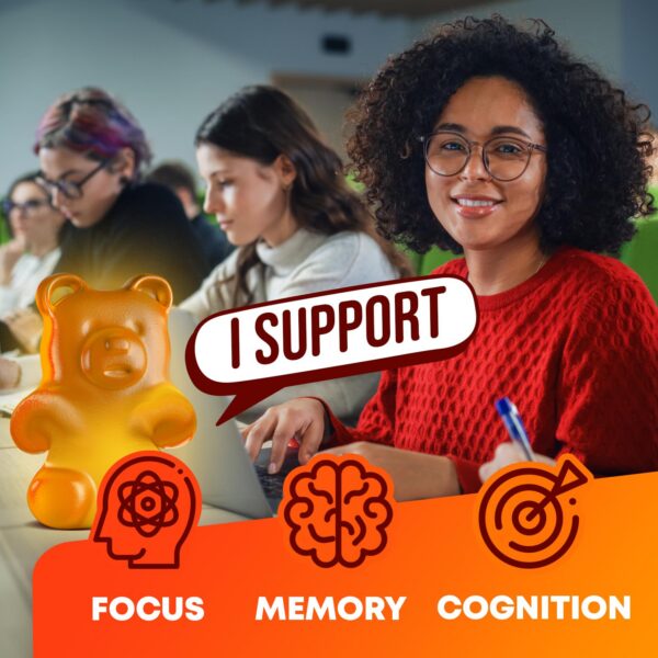 Suplementos en gomitas para enfoque y descanso