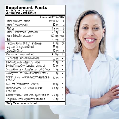 Suplementos Health & Her mostrando ingredientes