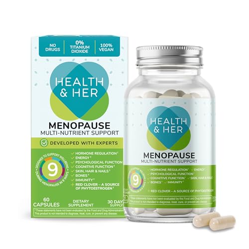 Suplementos Health & Her para la menopausia en envase