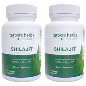 Suplementos herbales Shilajit tradicional 240 cápsulas Tattva