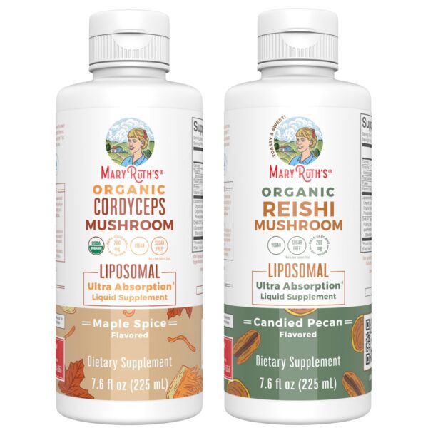 Version 1.0.0 Suplementos liposomales MaryRuth Organics Cordyceps y Reishi