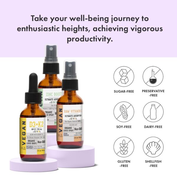 Suplementos líquidos GIVOL d3 k2 vitamina c y zinc picolinato