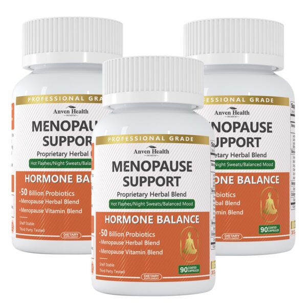 Suplementos menopausia Anven Health cápsulas vegetales paquete