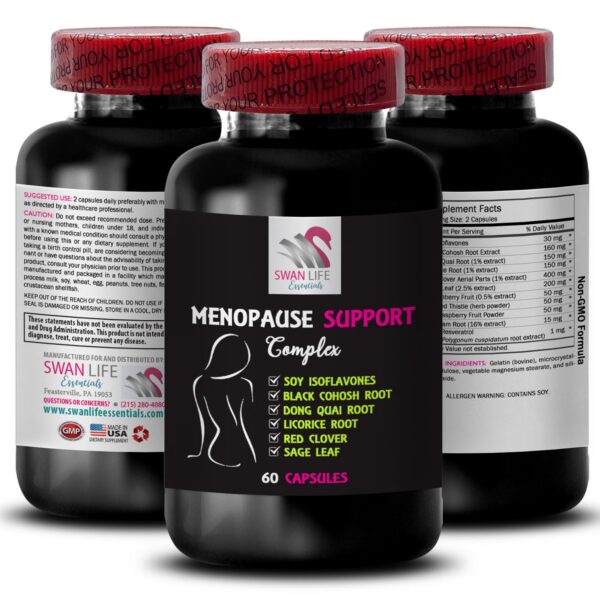 suplemento menopausia mujer cohosh negro trébol rojo 60 cápsulas