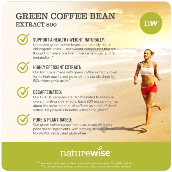 Extracto café verde NatureWise lado etiqueta