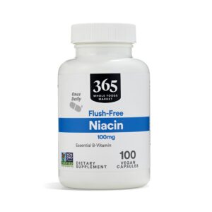Suplementos de niacina 365 Whole Foods Market 100 unidades
